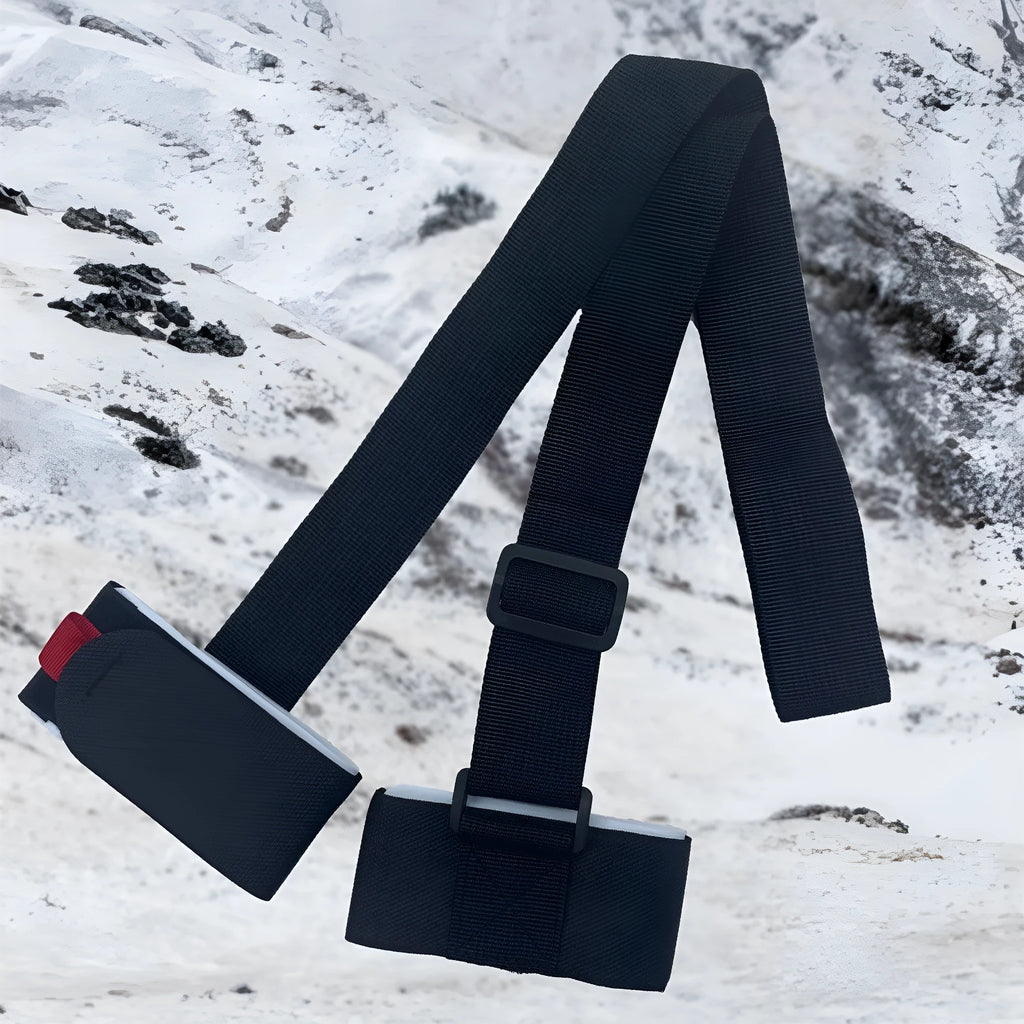 Adjustable skiing bandage strap with hook and loop fastening in multiple colours