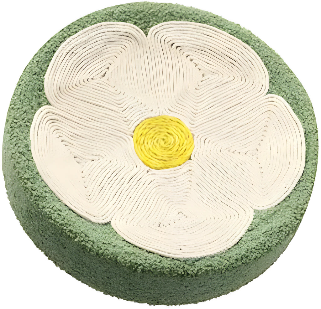 Green round sisal cat scratcher bowl lounger bed measuring 39cm diameter