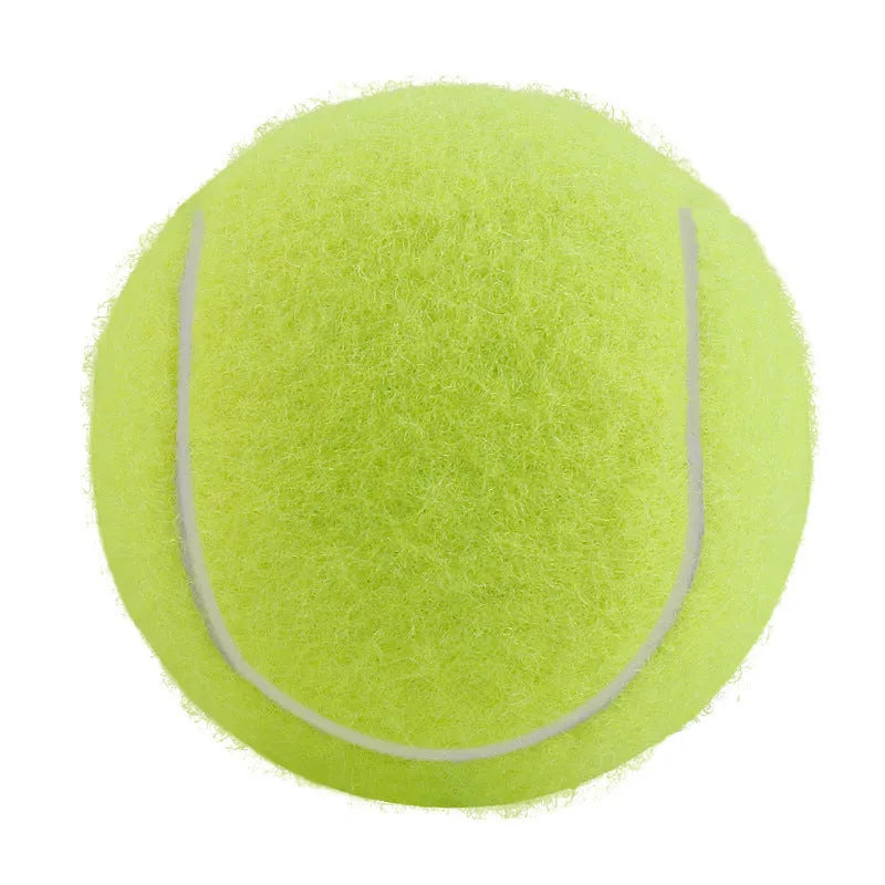 6.3cm rubber dog tennis ball in bright colours for bite-resistant fetch and training