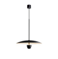 Black modern minimalist chandelier with warm light, 400mm size