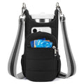 Bicycle-mounted water bottle bag in black pink or beige cloth with modern simplicity design