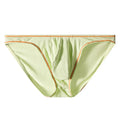 Men's modal ice silk underwear with butt-lift design shown in multiple colours.