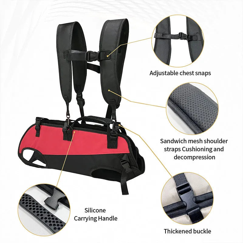 Multifunctional airborne outdoor walking stretcher pet backpack in Oxford cloth with 50L capacity