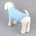 Solid colour acrylic dog sweater in red on small dog with knit fabric