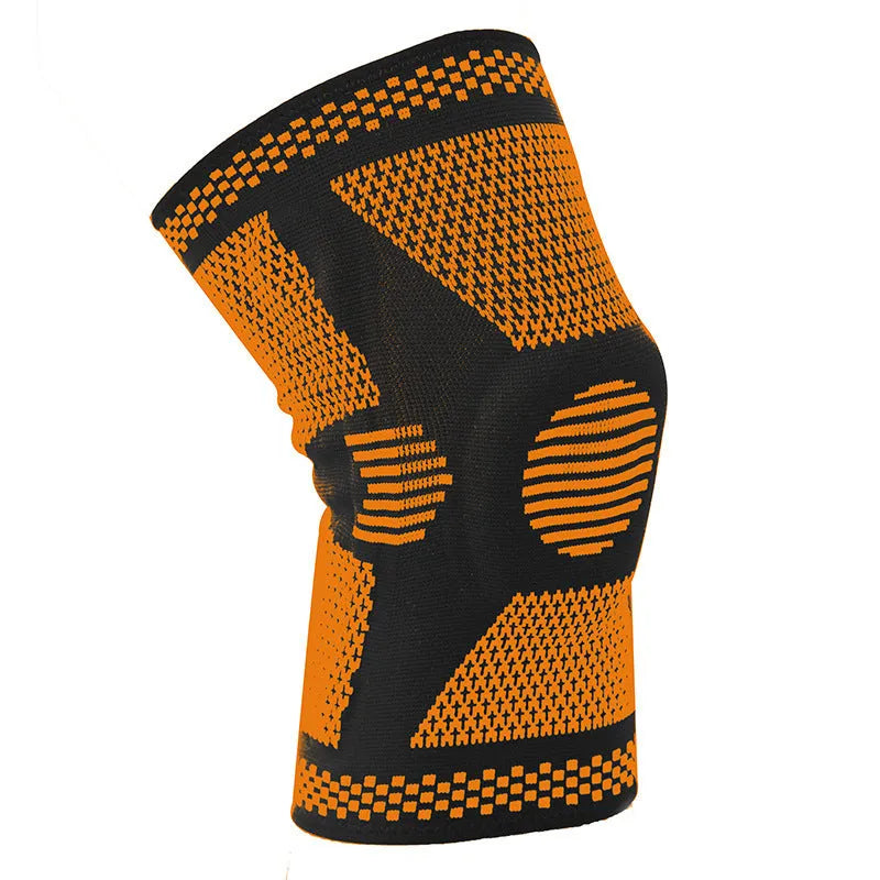 Silicone spring knee pads for sports fitness in blue, green, orange or white colours