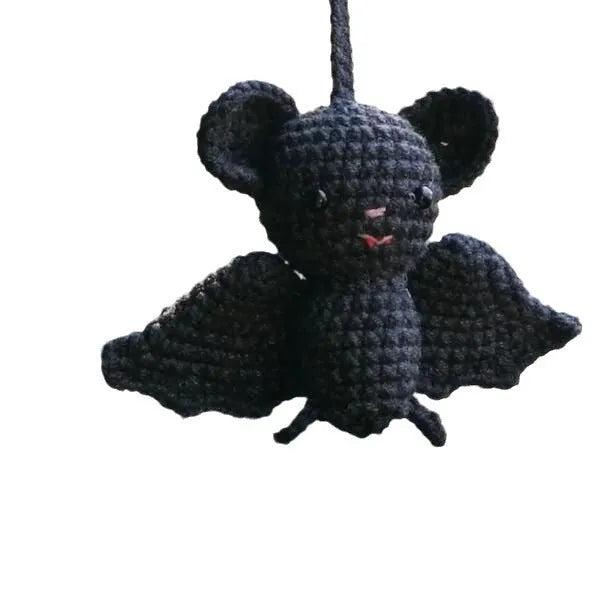 Plush hand-woven car hanging ornament with Halloween cartoon design on polyester fabric