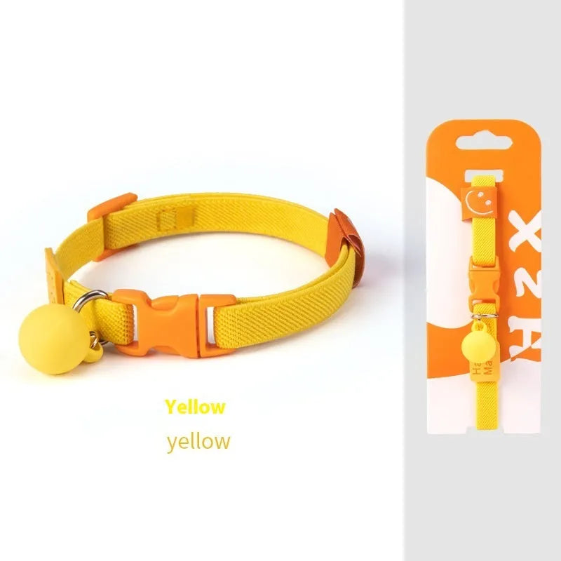 Small dog polyester elastic pet collar in multiple colours with 22-32 cm adjustable length