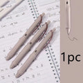 Plastic 0.5mm macaron colour press gel pen in smoked brown for student stationery