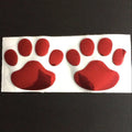 PVC car sticker with dog footprints in hand-shaped brush design for bumper scratch concealment