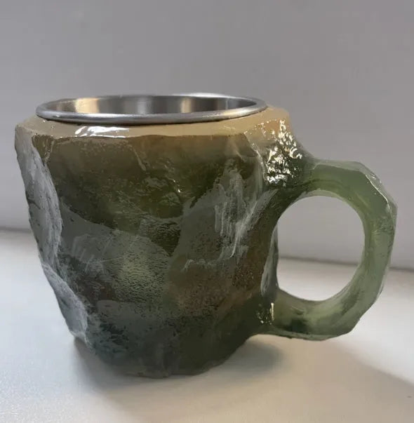 400ml mineral crystal resin coffee mug with handle in various colour options