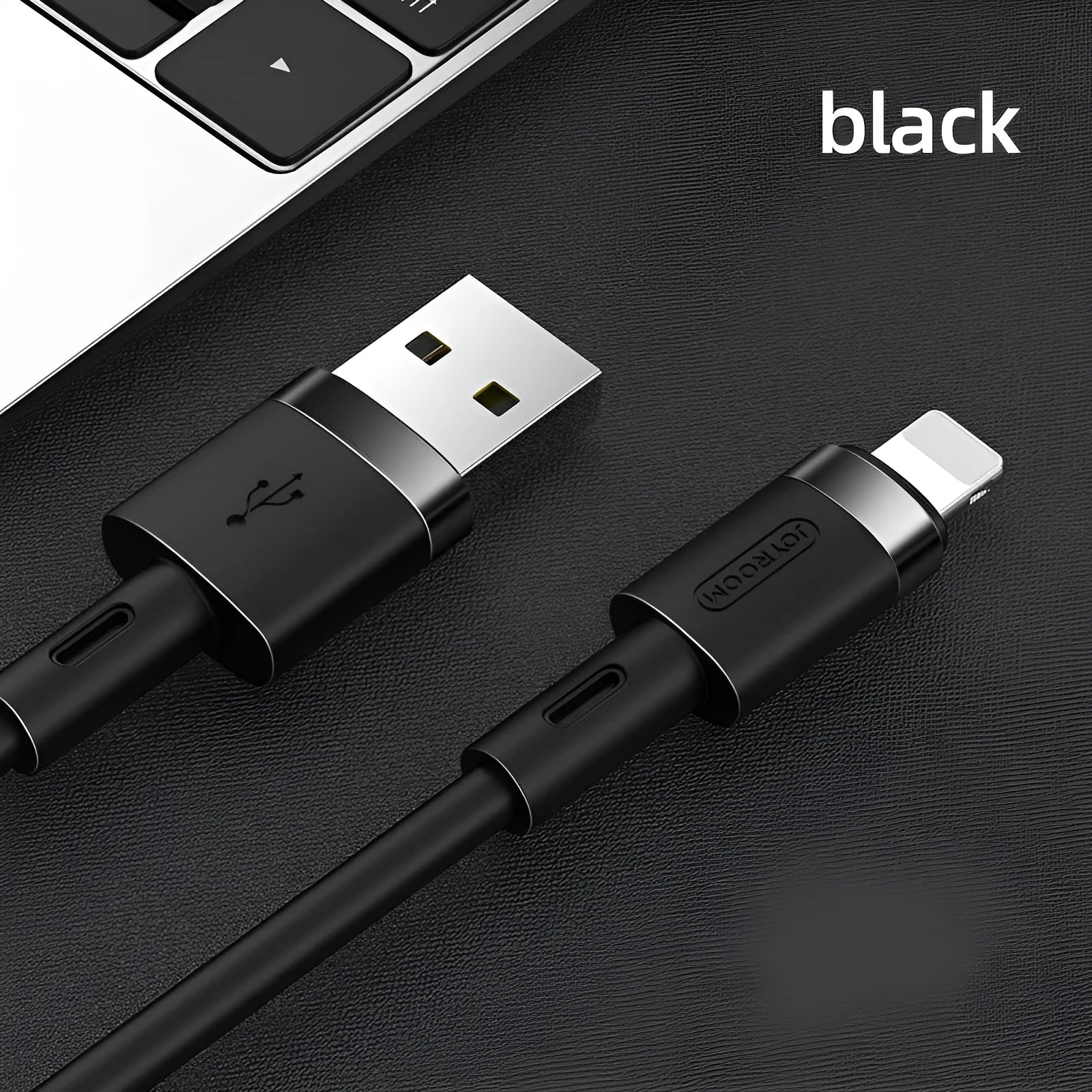 1.2 metre Type-C USB cable in five colour options showing straight connector design