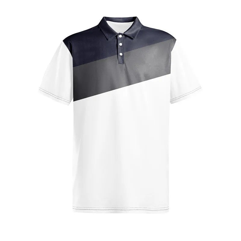 Men's loose fit short sleeve t-shirt with 3D digital printed colour matching pattern.