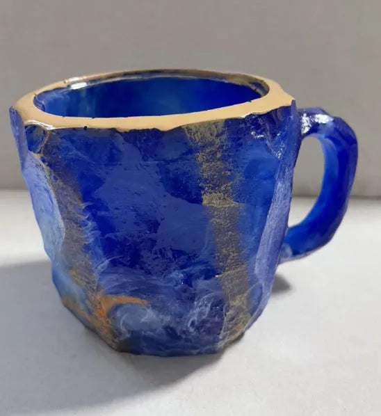400ml mineral crystal resin coffee mug with handle in various colour options