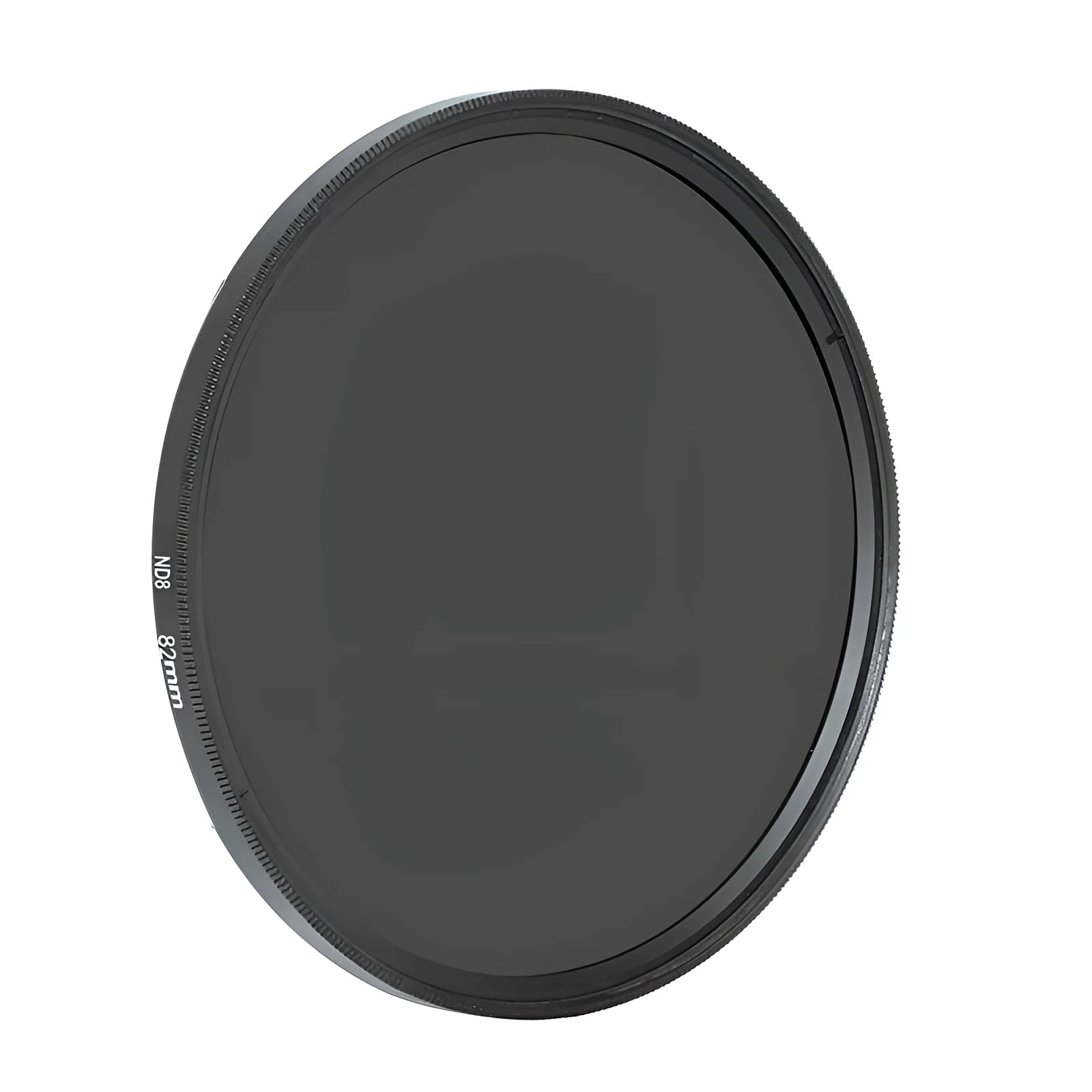 ND8 neutral density camera filter with aviation aluminium frame showing thread size options