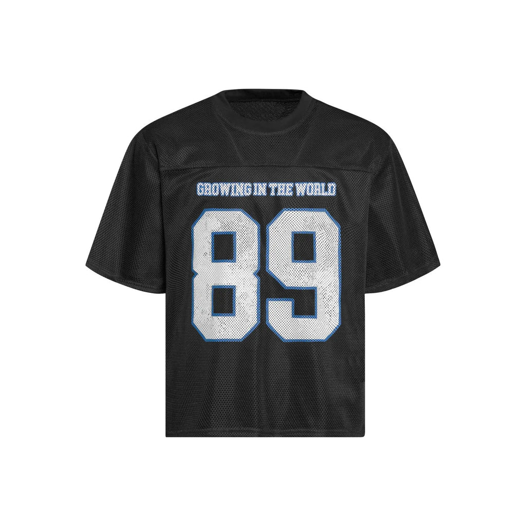 Alphanumeric printing loose fit casual T-shirt in black or white colour