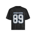 Alphanumeric printing loose fit casual T-shirt in black or white colour