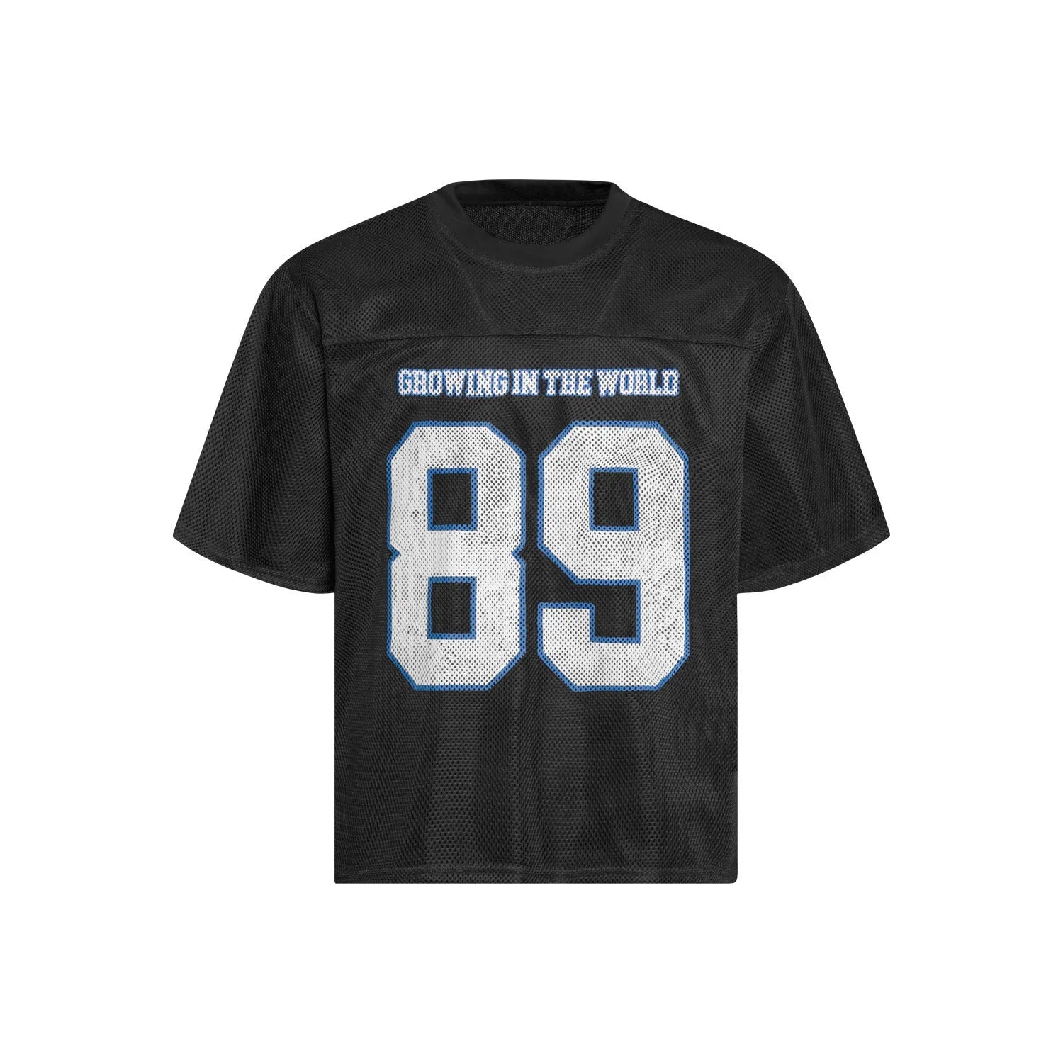 Alphanumeric printing loose fit casual T-shirt in black or white colour