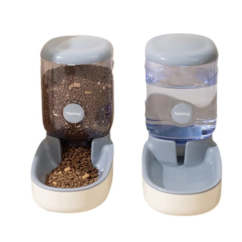 Grey automatic pet water fountain with 3.8L capacity for cats and dogs