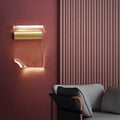 Wall lamp with acrylic shade showing left and right bend direction options