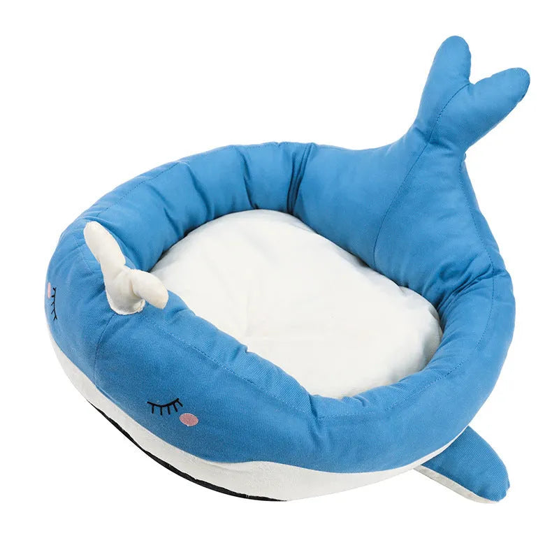 Duck shape pet bed sofa for small dogs and cats in blue or white colour