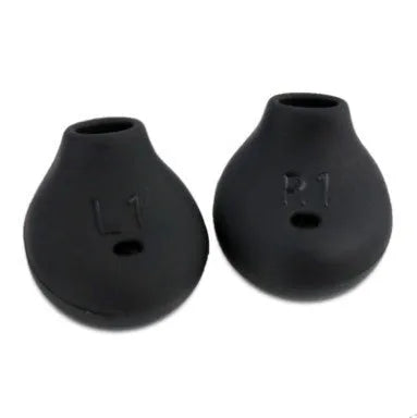 Black and white silicone protective sleeves for Samsung Galaxy S6 Edge G9200 G9250 G920A in-ear headphones.