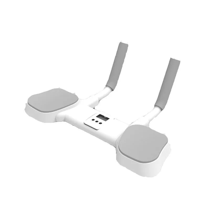 White household flat support trainer made from alloy aluminium tube and ABS plastic for installation alignment.