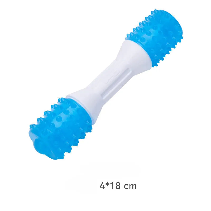 Dual-colour TPR puppy teething chew toy for dogs aged 2-8 months
