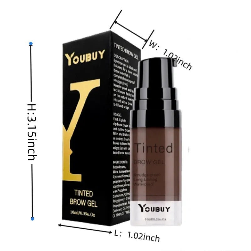 Waterproof quick-drying eyebrow cream tube with eyebrow dye for natural lasting brow definition