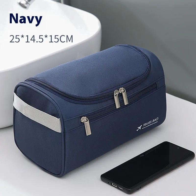 Waterproof cosmetic storage bag in European American retro style with large capacity interior
