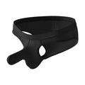 Men's Ice Silk low waist briefs in black, shown flat, highlighting the briefs cut and knitted fabric texture.