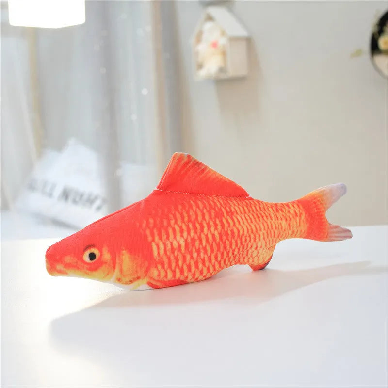 USB rechargeable electric jumping fish cat toy without catnip, 30cm multicolour electronic pet toy