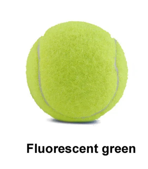 6.3cm rubber dog tennis ball in bright colours for bite-resistant fetch and training