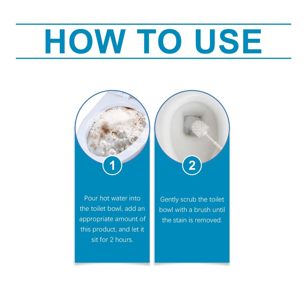 Toilet cleaning powder multipack showing four individual 30g sachets, 120g total.