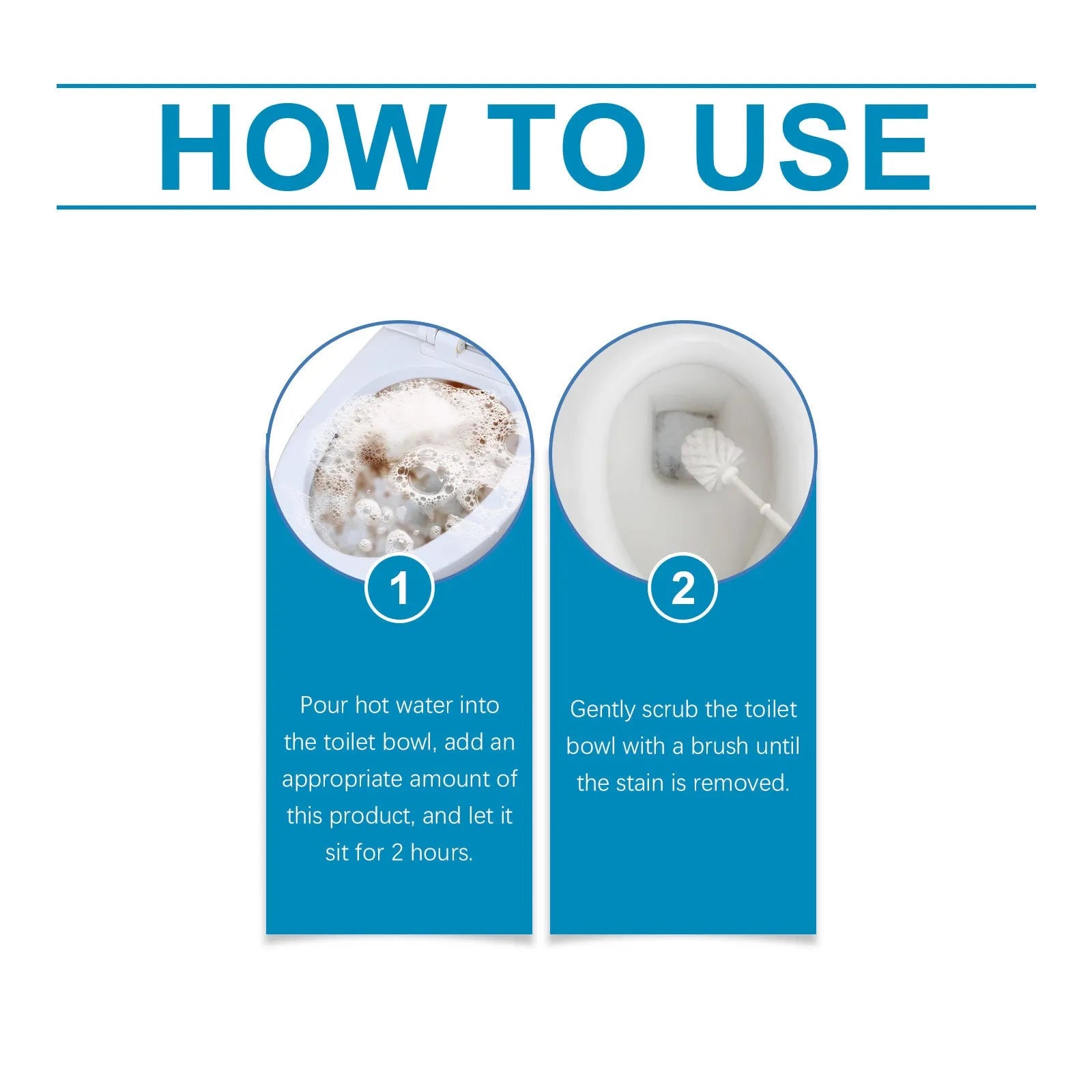 Toilet cleaning powder multipack showing four individual 30g sachets, 120g total.