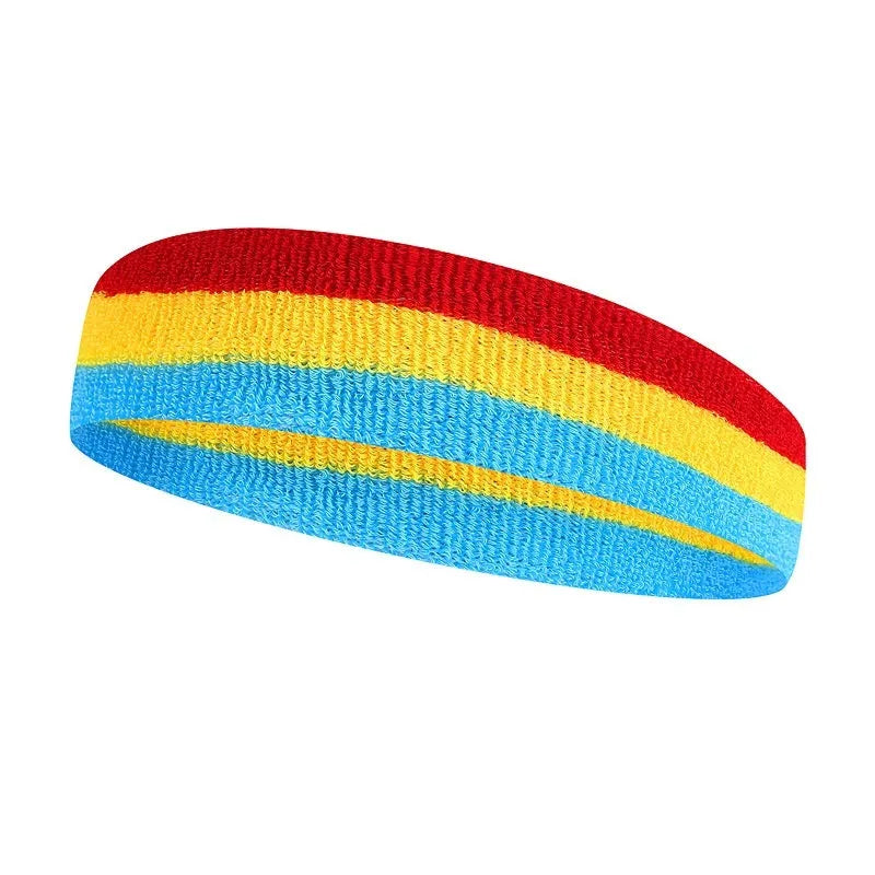 Polyester sports headband in multiple colour combinations for running and basketball