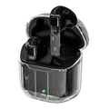 YX06 transparent cabin wireless TWS headphones in black, green, orange, and white colour options