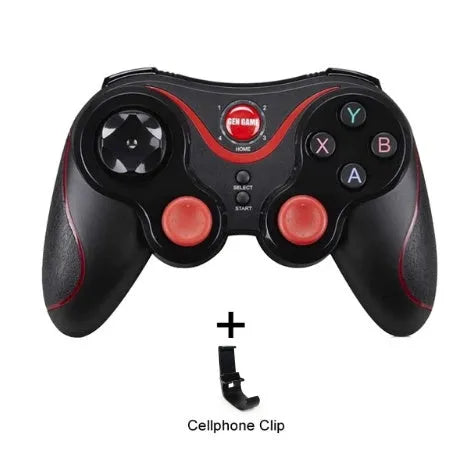X3 Bluetooth wireless game controller for Android phones in black or white with mobile phone clip attachment