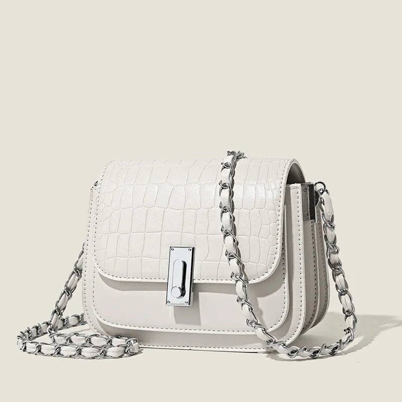 Women's soft PU horizontal square crossbody shoulder bag in black, shown with phone compartment.