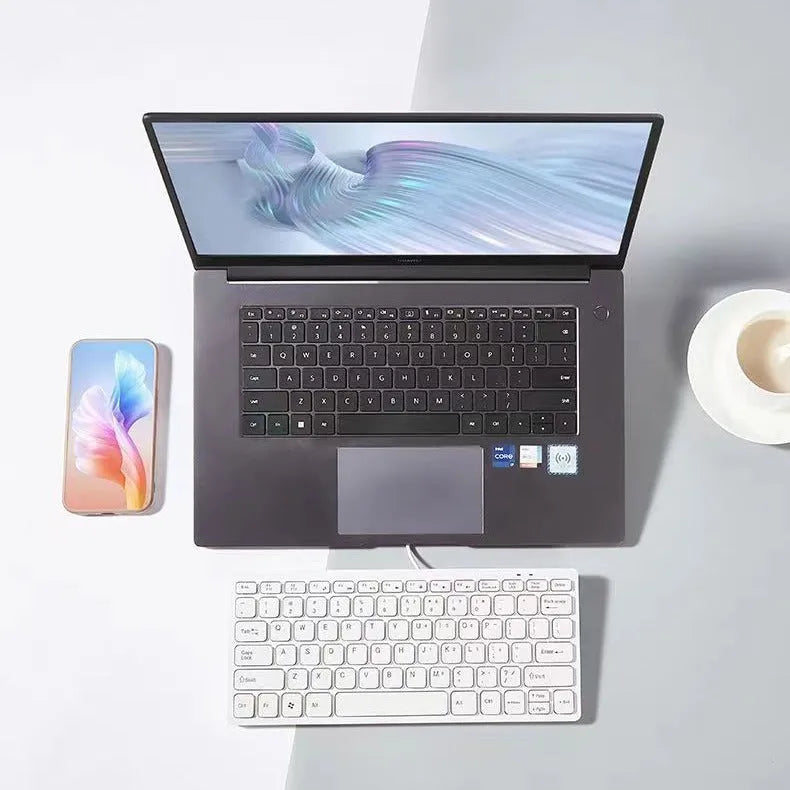 USB wired mini keyboard in choice of four colours with compact 280mm design