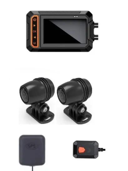 MT65 motorcycle dash cam with 3-inch screen and remote monitoring capabilities