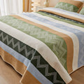Cotton printed bed sheet set for 2.2 metre beds in modern simplicity style with reactive dyed patterns