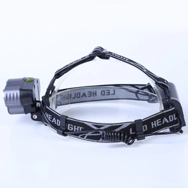 Fixed focus outdoor head torch with long-range LED beam for camping