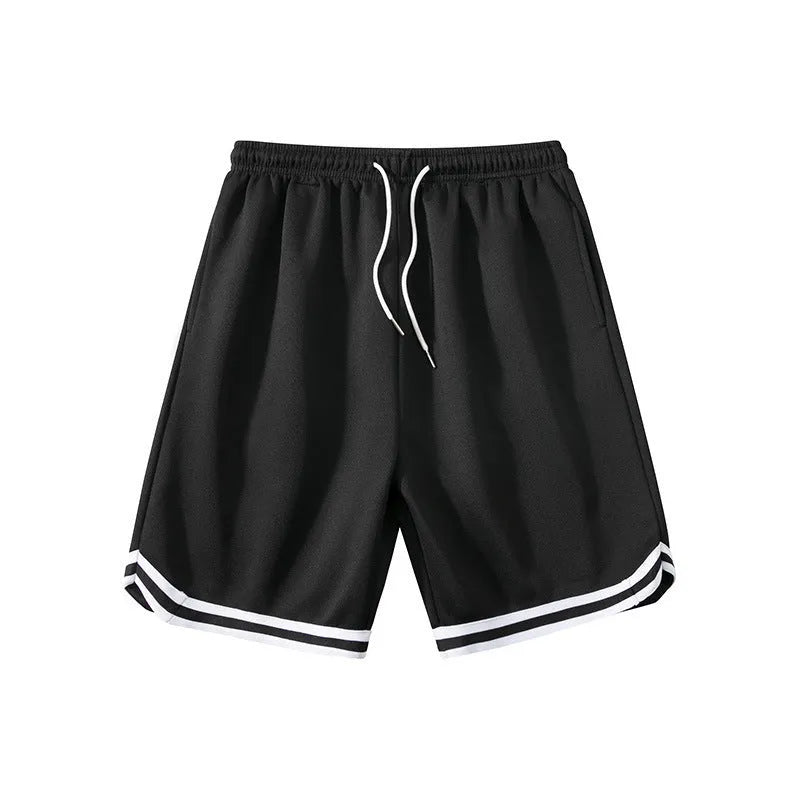 Men's polyester summer shorts with elastic waistband in loose sports style available in multiple colours