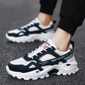 Brand men's casual breathable sneakers in beige with colour matching design