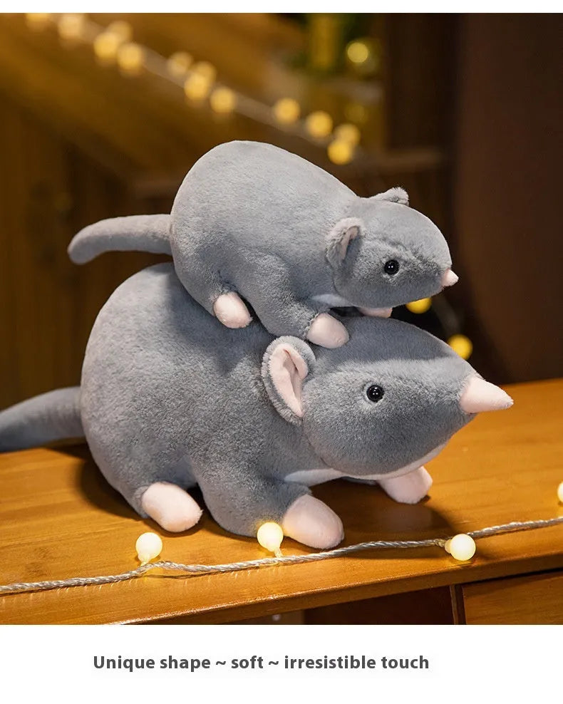 Cartoon mouse doll plush toy in three sizes: 32cm, 50cm, and 100cm.