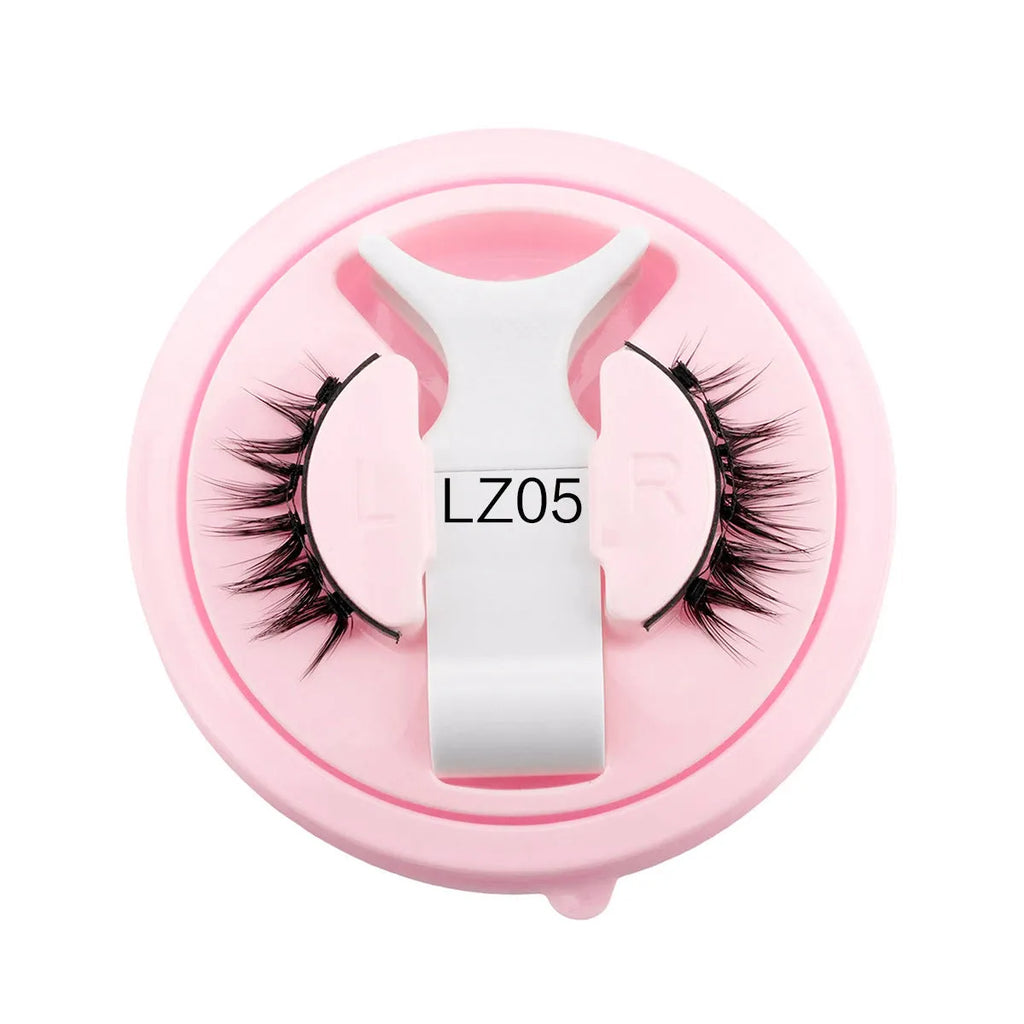Set of five reusable waterproof false eyelashes in natural thick styles LZ03 LZ04 LZ05 LZ08 LZ14