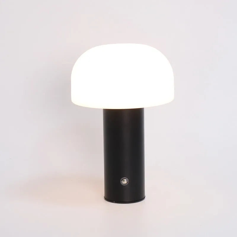USB-powered dual-purpose table lamp with plug-in decorative element in black, green, orange, or white colours