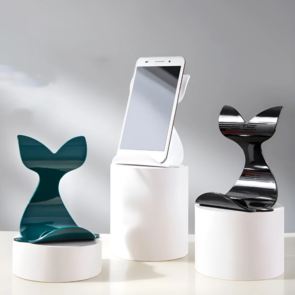 Whale desktop mobile phone bracket in PS material, 44g, available in black green orange white colours