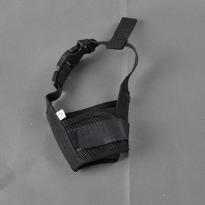 Adjustable plastic dog muzzle in various colours and sizes for biting and barking control