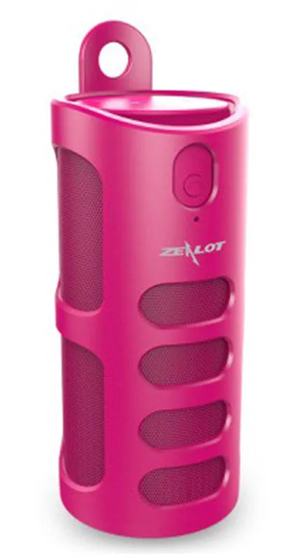 Compact rectangular wireless Bluetooth speaker in black, blue, or red colour options